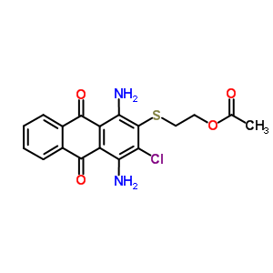 2-[[2-(乙?；趸?乙基]硫代]-1,4-二氨基-3-氯-9,10-蒽二酮結(jié)構(gòu)式_58065-30-8結(jié)構(gòu)式