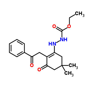 n-[(5,5-二甲基-3-氧代-2-甲磺酰基-1-環(huán)己烯yl)氨基]氨基甲酸乙酯結構式_58137-28-3結構式