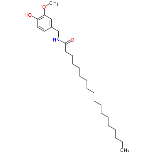 Octadecanamide, n-((4-hydroxy-3-methoxyphenyl)methyl)-Structure,58493-50-8Structure Octadecanamide, n-((4-hydroxy-3-methoxyphenyl)methyl)- Structure,58493-50-8Structure