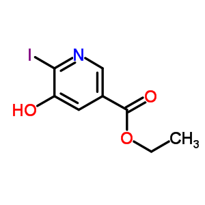 3-Pyridinecarboxylic acid, 5-hydroxy-6-iodo-, ethyl esterStructure,59288-40-3Structure 3-Pyridinecarboxylic acid, 5-hydroxy-6-iodo-, ethyl ester Structure,59288-40-3Structure