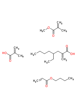 2-Methyl-2-propenoic acid polymer with butyl 2-propenoate, 2-ethylhexyl 2-propenoate and methyl 2-methyl-2-propenoateStructure,59372-10-0Structure 2-Methyl-2-propenoic acid polymer with butyl 2-propenoate, 2-ethylhexyl 2-propenoate and methyl 2-methyl-2-propenoate Structure,59372-10-0Structure