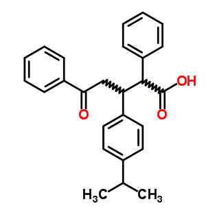 5-Oxo-2,5-diphenyl-3-(4-propan-2-ylphenyl)pentanoic acidStructure,59771-79-8Structure 5-Oxo-2,5-diphenyl-3-(4-propan-2-ylphenyl)pentanoic acid Structure,59771-79-8Structure