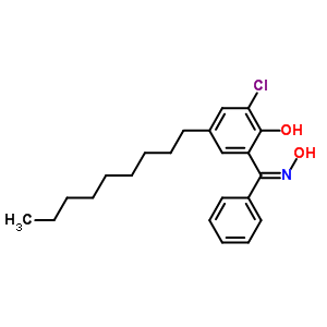 (Z)-(3-氯-2-羥基-5-壬基苯基)苯甲酮肟結(jié)構(gòu)式_59986-55-9結(jié)構(gòu)式