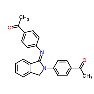 1-[4-[[2-(4-乙?；交?-2,3-二氫-1H-異吲哚-1-基]氨基]苯基]-乙酮結(jié)構(gòu)式_60025-39-0結(jié)構(gòu)式