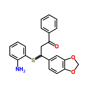 3-((2-氨基苯基)硫代)-3-(1,3-苯并二氧雜環(huán)戊烯l-5-基)-1-苯基-1-丙酮結(jié)構(gòu)式_60262-56-8結(jié)構(gòu)式