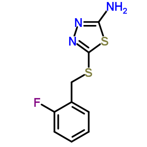5-(2-氟-芐基磺酰基)-[1,3,4]噻二唑-2-胺結(jié)構(gòu)式_6080-36-0結(jié)構(gòu)式