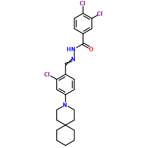 N-[[4-(3-氮雜螺[5.5]-3-十一基)-2-氯-苯基]亞甲基氨基]-3,4-二氯-苯甲酰胺結(jié)構(gòu)式_60948-31-4結(jié)構(gòu)式
