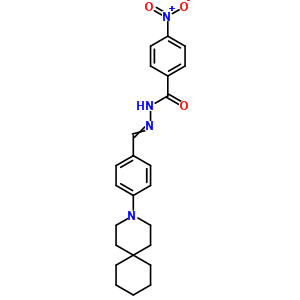 N-[[4-(3-氮雜螺[5.5]-3-十一基)苯基]亞甲基氨基]-4-硝基-苯甲酰胺結(jié)構(gòu)式_60948-34-7結(jié)構(gòu)式