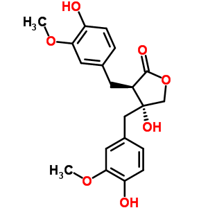 (3R)-3β,4α-bis(3-methoxy-4-hydroxybenzyl)-3-hydroxytetrahydrofuran-2-oneStructure,61521-74-2Structure (3R)-3β,4α-bis(3-methoxy-4-hydroxybenzyl)-3-hydroxytetrahydrofuran-2-one Structure,61521-74-2Structure