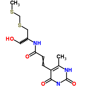 N-[1-羥基-3-(甲基磺?；谆酋；?丙烷-2-基]-3-(4-甲基-2,6-二氧代-3H-嘧啶-5-基)-2-丙烯酰胺結(jié)構(gòu)式_61827-17-6結(jié)構(gòu)式