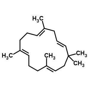 (1E,4E,8E,12E)-2,6,6,9,13-五甲基-1,4,8,12-環(huán)十五碳四烯結(jié)構(gòu)式_62498-93-5結(jié)構(gòu)式