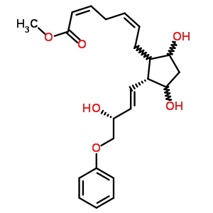 (2E,5E)-7-[(1R)-3α,5α-二羥基-2β-[(E,R)-4-苯氧基-3-羥基-1-丁烯]環(huán)戊并n-1α-基]-2,5-庚二烯酸甲酯結構式_62524-94-1結構式