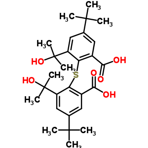 2-[2-羧基-6-(2-羥基丙烷-2-基)-4-叔丁基-苯基]磺?；?3-(2-羥基丙烷-2-基)-5-叔丁基-苯甲酸結(jié)構(gòu)式_62558-13-8結(jié)構(gòu)式