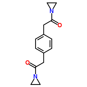 1-氮丙啶-1-基-2-[4-(2-氮丙啶-1-基-2-氧代-乙基)苯基]乙酮結(jié)構(gòu)式_6309-99-5結(jié)構(gòu)式