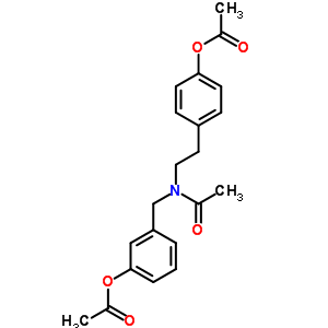 n-[2-[4-(乙?；趸?苯基]乙基]-n-[[3-(乙?；趸?苯基]甲基]-乙酰胺結(jié)構(gòu)式_63144-70-7結(jié)構(gòu)式