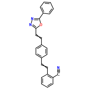 2-(2-(4-(2-(5-苯基-1,3,4-噁二唑-2-基)乙烯)苯基)乙烯)-苯甲腈結(jié)構(gòu)式_63443-08-3結(jié)構(gòu)式