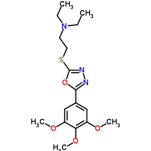 N,N-二乙基-2-[[5-(3,4,5-三甲氧基苯基)-1,3,4-噁二唑-2-基]磺?；鵠乙胺結(jié)構(gòu)式_63698-57-7結(jié)構(gòu)式