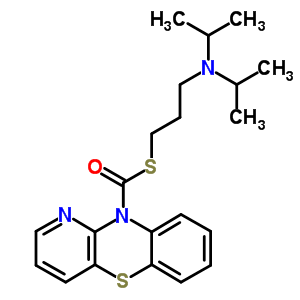 10H-吡啶并[3,2-b][1,4]苯并噻嗪-10-硫代羧酸 S-[3-(二異丙基氨基)丙基]酯結(jié)構(gòu)式_63906-32-1結(jié)構(gòu)式