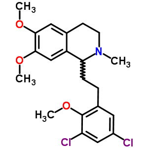 1-(3,5-Dichloro-2-methoxyphenethyl)-6,7-dimethoxy-2-methyl-1,2,3,4-tetrahydroisoquinolineStructure,63937-48-4Structure 1-(3,5-Dichloro-2-methoxyphenethyl)-6,7-dimethoxy-2-methyl-1,2,3,4-tetrahydroisoquinoline Structure,63937-48-4Structure