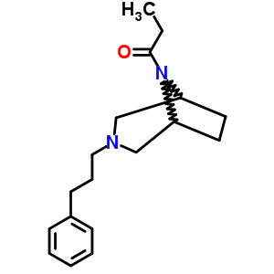 3-(3-苯基丙基)-8-丙?；?3,8-二氮雜雙環(huán)[3.2.1]辛烷結(jié)構(gòu)式_63990-14-7結(jié)構(gòu)式