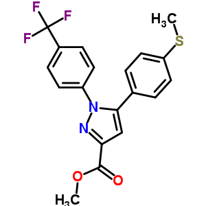 5-(4-甲基磺酰基-苯基)-1-(4-三氟甲基苯基)-1H-吡唑-3-羧酸甲酯結構式_641639-55-6結構式