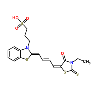 2-[4-(3-乙基-4-氧代-2-硫氧代噻唑啉-5-基)-2-丁烯]-3(2H)-苯并噻唑-1-丙烷磺酸結構式_64285-53-6結構式
