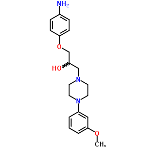 a-[(4-氨基苯氧基)甲基]-4-(3-甲氧基苯基)-1-哌嗪乙醇結(jié)構(gòu)式_64511-32-6結(jié)構(gòu)式
