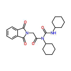 N-環(huán)己基-N-[(環(huán)己基氨基)羰基]-1,3-二氫-1,3-二氧代-2H-異吲哚-2-乙酰胺結(jié)構(gòu)式_6475-17-8結(jié)構(gòu)式