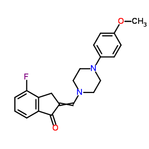 4-氟-2,3-二氫-2-[[4-(4-甲氧基苯基)-1-哌嗪]亞甲基]-1H-茚-1-酮結(jié)構(gòu)式_65201-45-8結(jié)構(gòu)式
