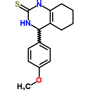 3,4,5,6,7,8-六氫-4-(4-甲氧基苯基)-2(1H)-喹唑啉硫酮結(jié)構(gòu)式_65331-20-6結(jié)構(gòu)式