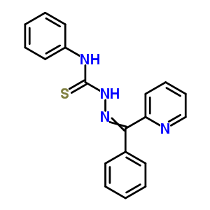 3-苯基-1-[(苯基-吡啶-2-基-亞甲基)氨基]硫代脲結(jié)構(gòu)式_65518-40-3結(jié)構(gòu)式