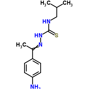 2-[1-(4-氨基苯基)亞乙基]-n-(2-甲基丙基)-肼硫代甲酰胺結(jié)構(gòu)式_6622-88-4結(jié)構(gòu)式