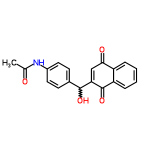 n-[4-[(1,4-二氫-1,4-二氧代-2-萘)羥基甲基]苯基]-乙酰胺結(jié)構(gòu)式_6629-20-5結(jié)構(gòu)式