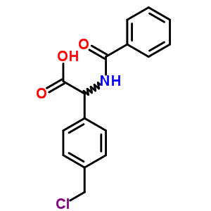Benzeneacetic acid, a-(benzoylamino)-4-(chloromethyl)-Structure,66320-53-4Structure Benzeneacetic acid, a-(benzoylamino)-4-(chloromethyl)- Structure,66320-53-4Structure