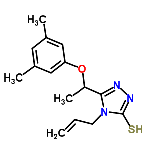 4-烯丙基-5-[1-(3,5-二甲基苯氧基)乙基]-4H-1,2,4-噻唑-3-硫醇結(jié)構(gòu)式_667413-04-9結(jié)構(gòu)式