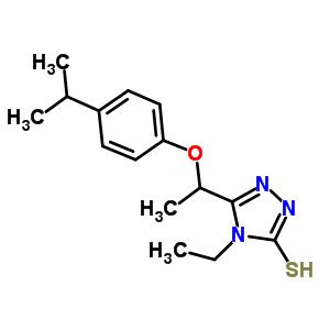 4-乙基-5-[1-(4-異丙基苯氧基)乙基]-4H-1,2,4-噻唑-3-硫醇結(jié)構(gòu)式_667413-63-0結(jié)構(gòu)式