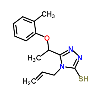 4-烯丙基-5-[1-(2-甲基苯氧基)乙基]-4H-1,2,4-噻唑-3-硫醇結(jié)構(gòu)式_667414-42-8結(jié)構(gòu)式