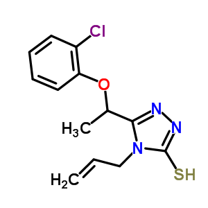 4-烯丙基-5-[1-(2-氯苯氧基)乙基]-4H-1,2,4-噻唑-3-硫醇結(jié)構(gòu)式_667436-84-2結(jié)構(gòu)式