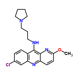 7-氯-2-甲氧基-n-(3-(1-吡咯烷)丙基)-苯并(b)-1,5-萘啶-10-胺三鹽酸鹽結構式_66748-22-9結構式