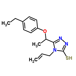 4-烯丙基-5-[1-(4-乙基苯氧基)乙基]-4H-1,2,4-噻唑-3-硫醇結(jié)構(gòu)式_669708-94-5結(jié)構(gòu)式
