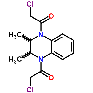 2-氯-1-[4-(2-氯乙?；?-2,3-二甲基-2,3-二氫喹噁啉-1-基]乙酮結(jié)構(gòu)式_6699-50-9結(jié)構(gòu)式