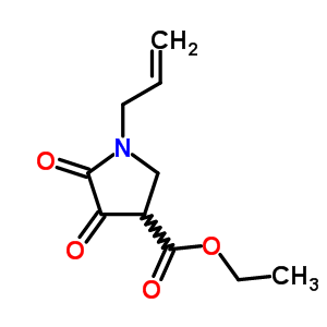 4,5-二氧代-1-(2-丙烯-1-基)-3-吡咯烷羧酸乙酯結(jié)構(gòu)式_67044-07-9結(jié)構(gòu)式