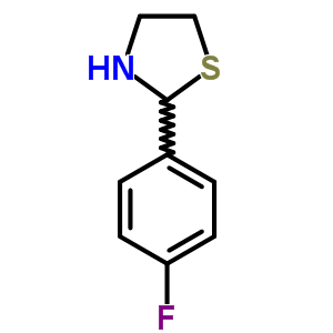 2-(4-氟苯基)-1,3-噻唑烷結(jié)構(gòu)式_67086-80-0結(jié)構(gòu)式