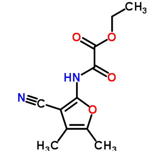 2-[(3-氰基-4,5-二甲基-2-呋喃)氨基]-2-氧代-乙酸乙酯結(jié)構(gòu)式_67318-06-3結(jié)構(gòu)式
