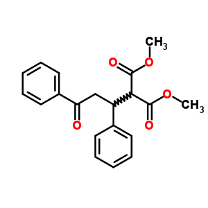 2-(3-氧代-1,3-二苯基丙基)-丙二酸 1,3-二甲酯結(jié)構(gòu)式_67488-98-6結(jié)構(gòu)式