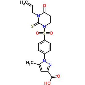 5-甲基-1-[4-[[四氫-4-氧代-3-(2-丙烯-1-基)-2-硫氧代-1(2H)-嘧啶]磺?；鵠苯基]-1H-吡唑-3-羧酸結(jié)構(gòu)式_69181-08-4結(jié)構(gòu)式