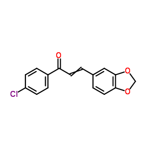 3-(1,3-苯并二氧雜環(huán)戊烯l-5-基)-1-(4-氯苯基)-2-丙烯-1-酮結(jié)構(gòu)式_69538-64-3結(jié)構(gòu)式