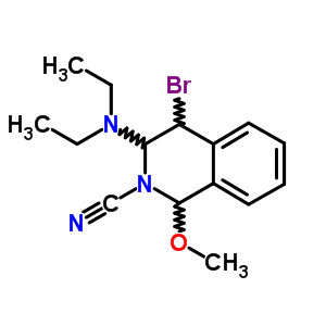 4-溴-3-(二乙基氨基)-3,4-二氫-1-甲氧基-2(1H)-異喹啉甲腈結(jié)構(gòu)式_70259-79-9結(jié)構(gòu)式