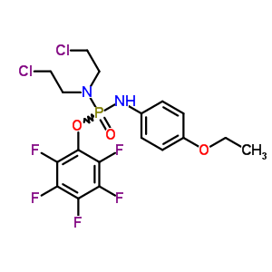N-[雙(2-氯乙基)氨基-(2,3,4,5,6-五氟苯氧基)膦]-4-乙氧基-苯胺結(jié)構(gòu)式_70650-82-7結(jié)構(gòu)式