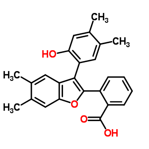2-[3-(2-羥基-4,5-二甲基苯基)-5,6-二甲基-2-苯并呋喃]-苯甲酸結(jié)構式_70731-13-4結(jié)構式